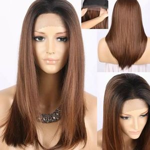 PREMIUM QUALITY CHOCOLATE BROWN LACE FRONT WIG